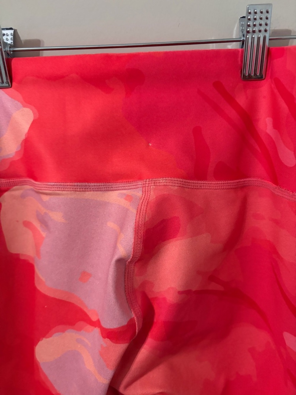 KRS Pink Camo High Waist Leggings Womens One Size Stretch Athleisure 24.5 Inseam - Picture 8 of 8